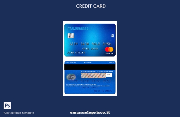 modello di carta mastercard Aloqabank Uzbekistan in stile verificato